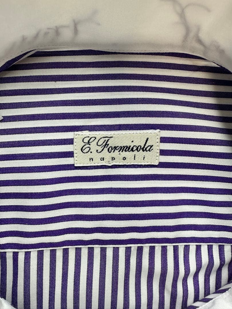 美品クリーニング済】ERRICO FORMICOLAパープルクレリックタブ39