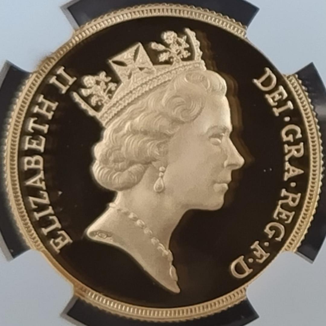 1988年/イギリス/PF70/ミドルエリザベス/金貨/2ソブリン/NGC - メルカリ
