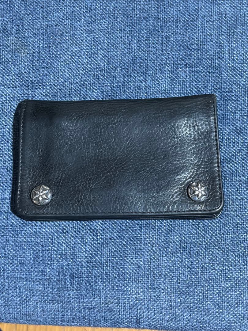 クロムハーツ　ワンジップ　スターボタン クロムハーツ 財布（Chrome Hearts）1ジップ スターボタンズブラック