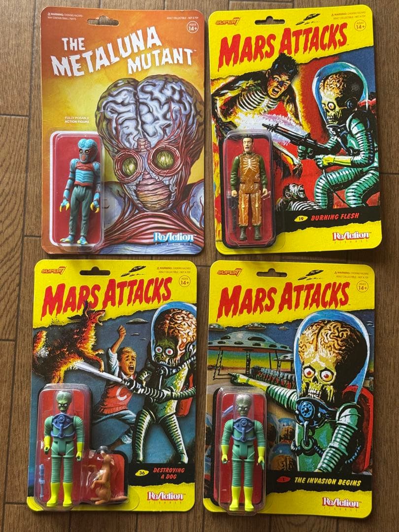 貴重 マーズアタック メタルナミュータント フィギュア エイリアン マーベル Mars Attacks ULTIMATES! Wave 01 - Martian (Smashing the Enemy)