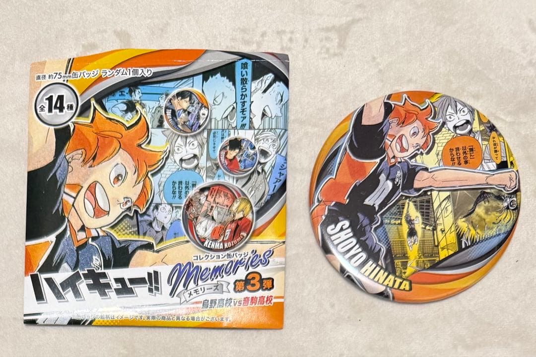 ハイキュー!! コレクション缶バッジメモリーズ第3弾【日向翔陽