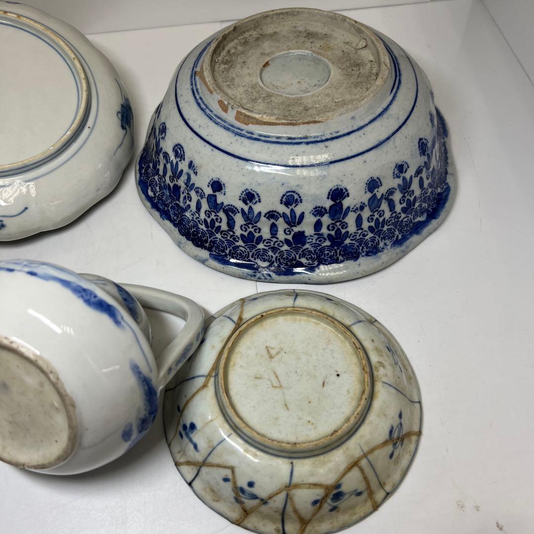 古伊万里、古染付 染付銚子、中皿等色々 東Y8-0113② - メルカリ