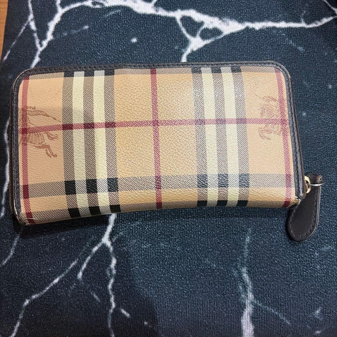 BURBERRY バーバリー ノバチェック ラウンドファスナー 長財布 - メルカリ