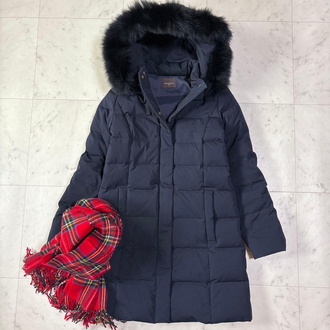 人気】デミルクスビームス FOXファーフードダウンコート ネイビー 36