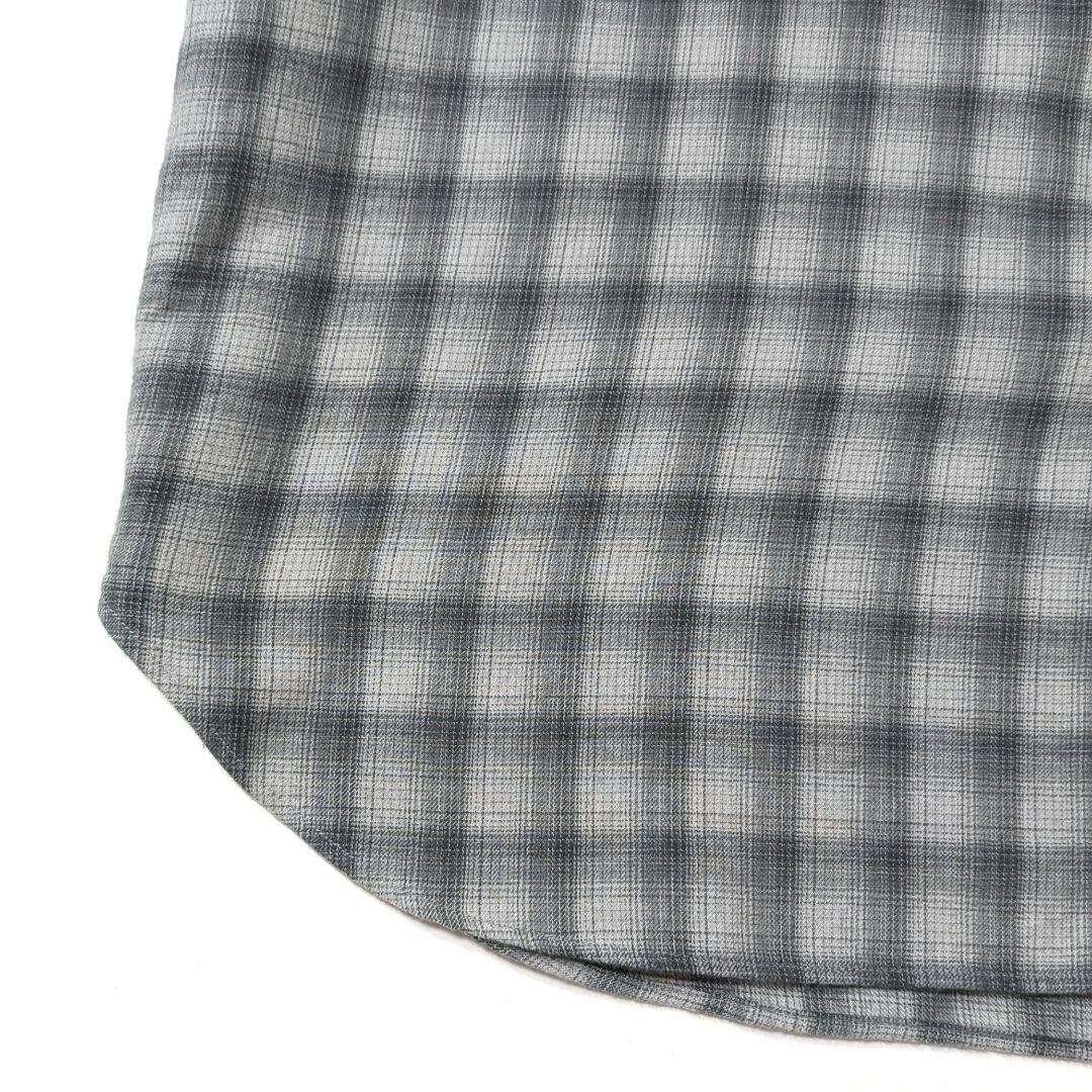 極美品☆スティーブンアラン オンブレチェックシャツ М グレー - メルカリ