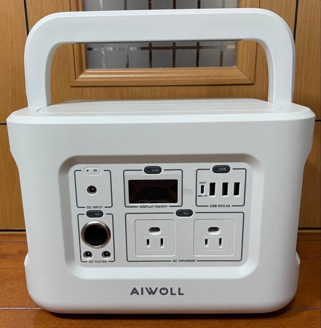 新品 AIWOLL ポータブル電源 515Wh 600W出力 リン酸鉄リチウム - メルカリ
