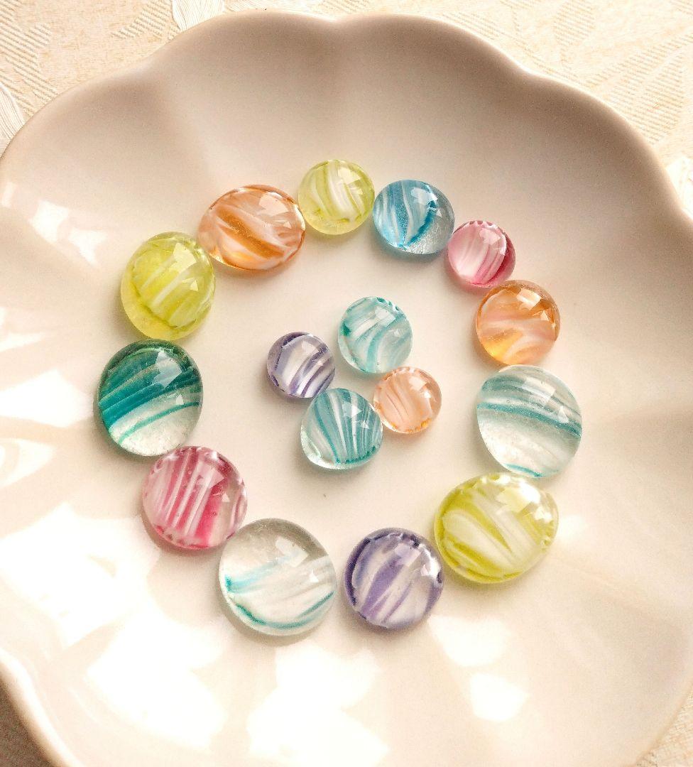 g172 ハンドメイド 琉球ガラス ガラスナギット しましま - メルカリ