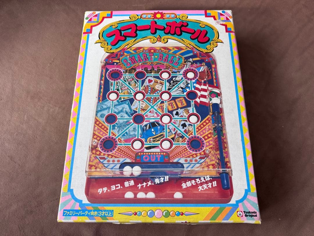 スマートボール 希少 昭和レトロ 昭和レトロスマートボール 1台＋玉5個 ピンボールゲーム ピンボール 紙