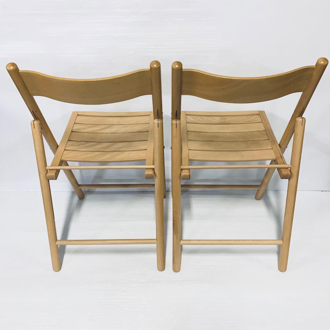 無印良品 折り畳み 椅子 チェア ブナ材 2脚 - メルカリ