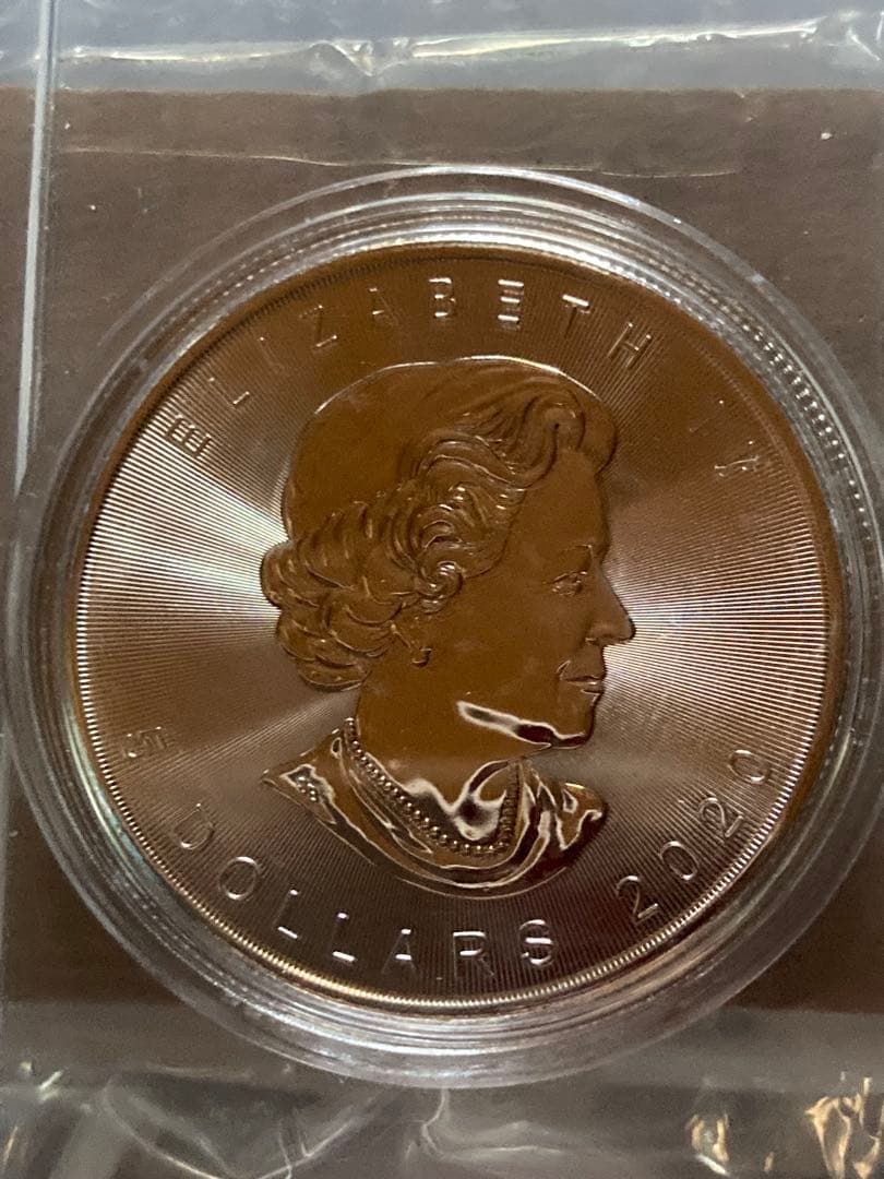 最終値下げ❗️2020年発行のカナダ1オンスメイプルリーフ銀貨 - メルカリ