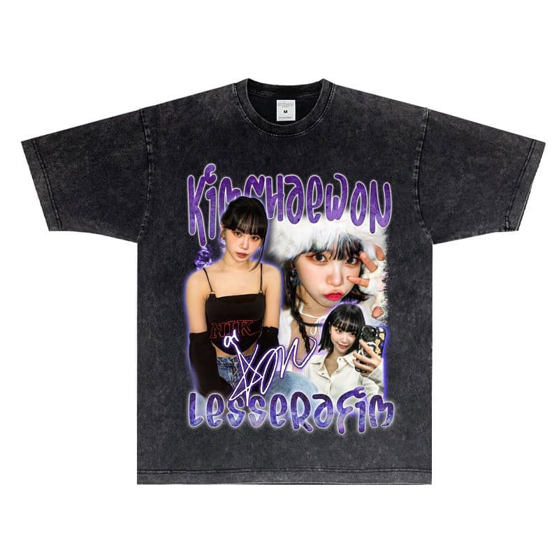 LE SSERAFIM チェウォン ヴィンテージ加工 Tシャツ 半袖 L - メルカリ
