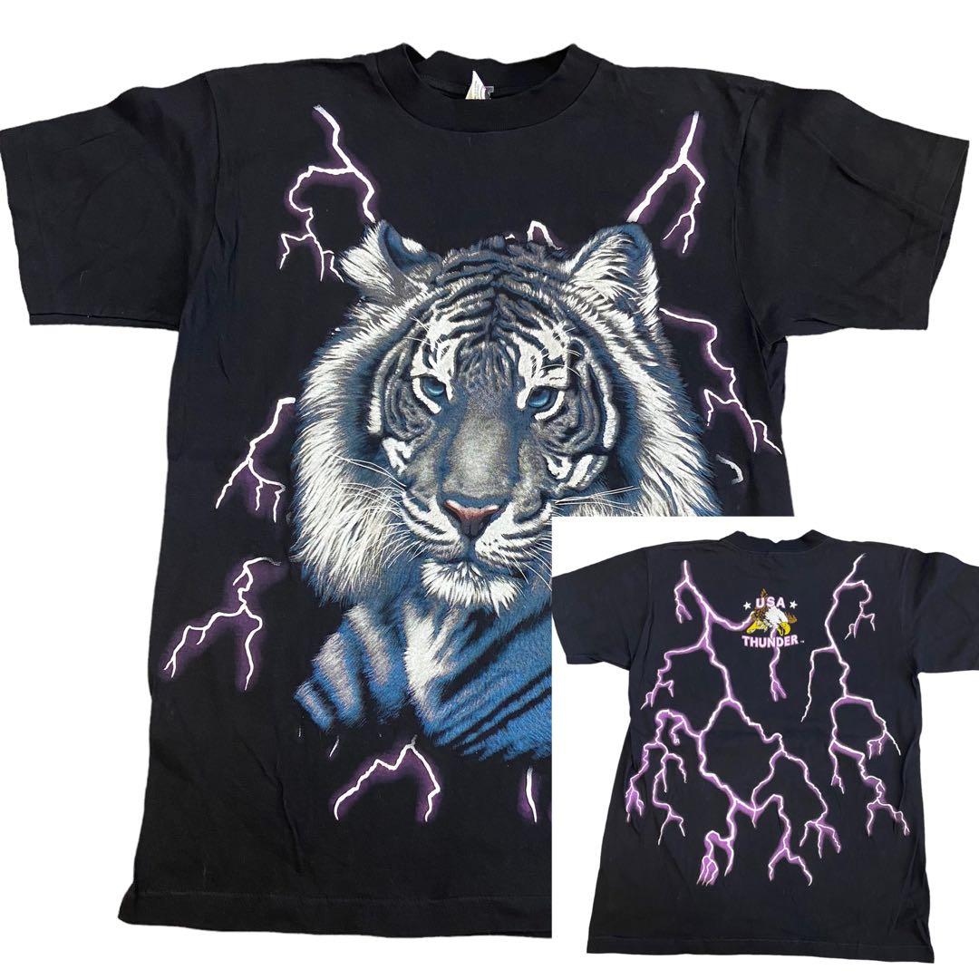 新品 90s USA THUNDER タイガー Tシャツ L アメリカンサンダー - メルカリ