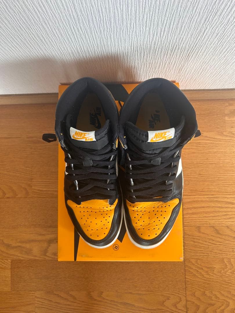 NIKE Air Jordan 1 \"タクシー\" ブラック/オレンジ