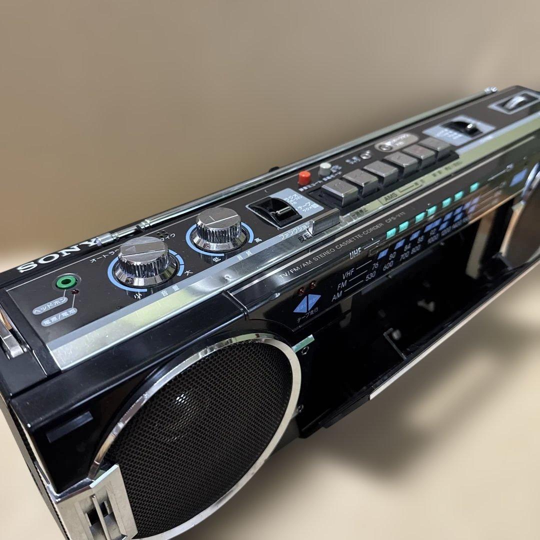ジャンク品】SONYラジカセ ステレオカセットコーダー CFS-V11 レトロ