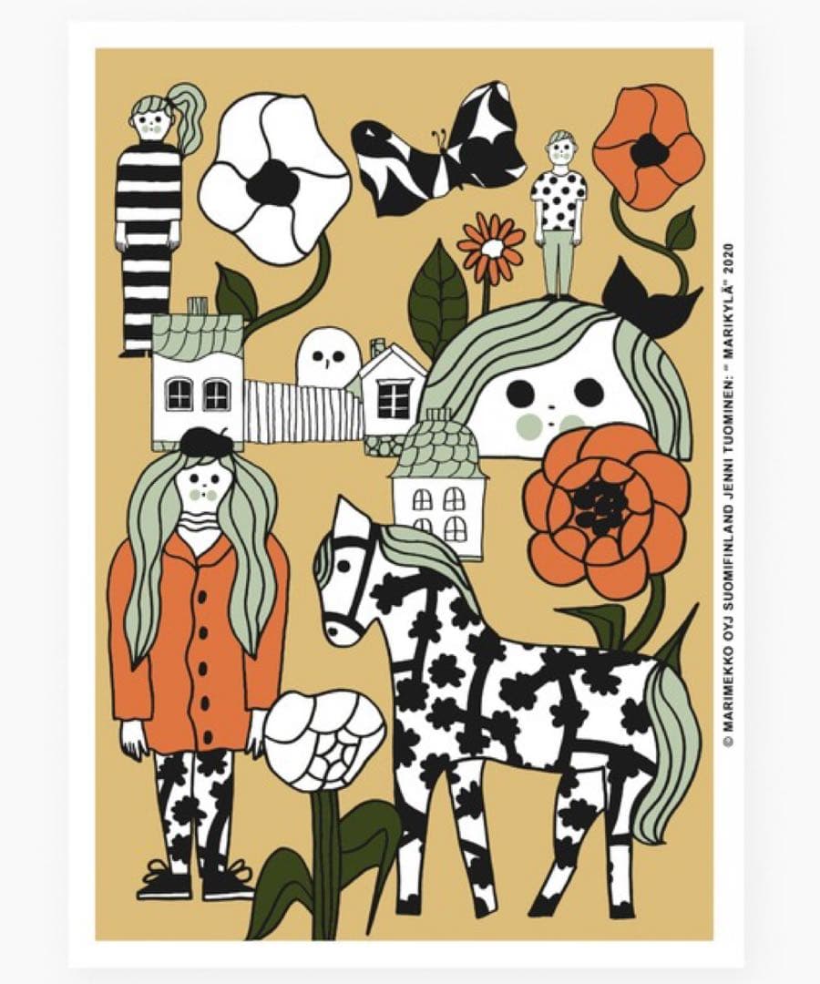 marimekko マリメッコ　Marikyla/ART POSTER marimekko（マリメッコ）の「Marikyla/ART POSTER 50X70C（インテリア