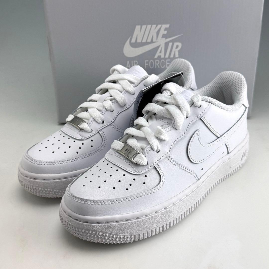 21.5cm ナイキ GS エアフォース1 LE \"ホワイト\" 白