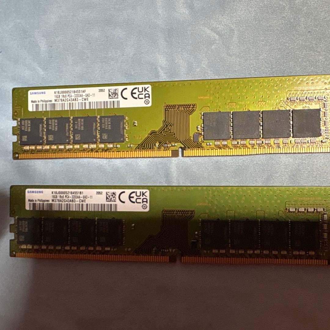 Samsung DDR4 3200 16GB ×2 計 32GB 動作確認済 - メルカリ