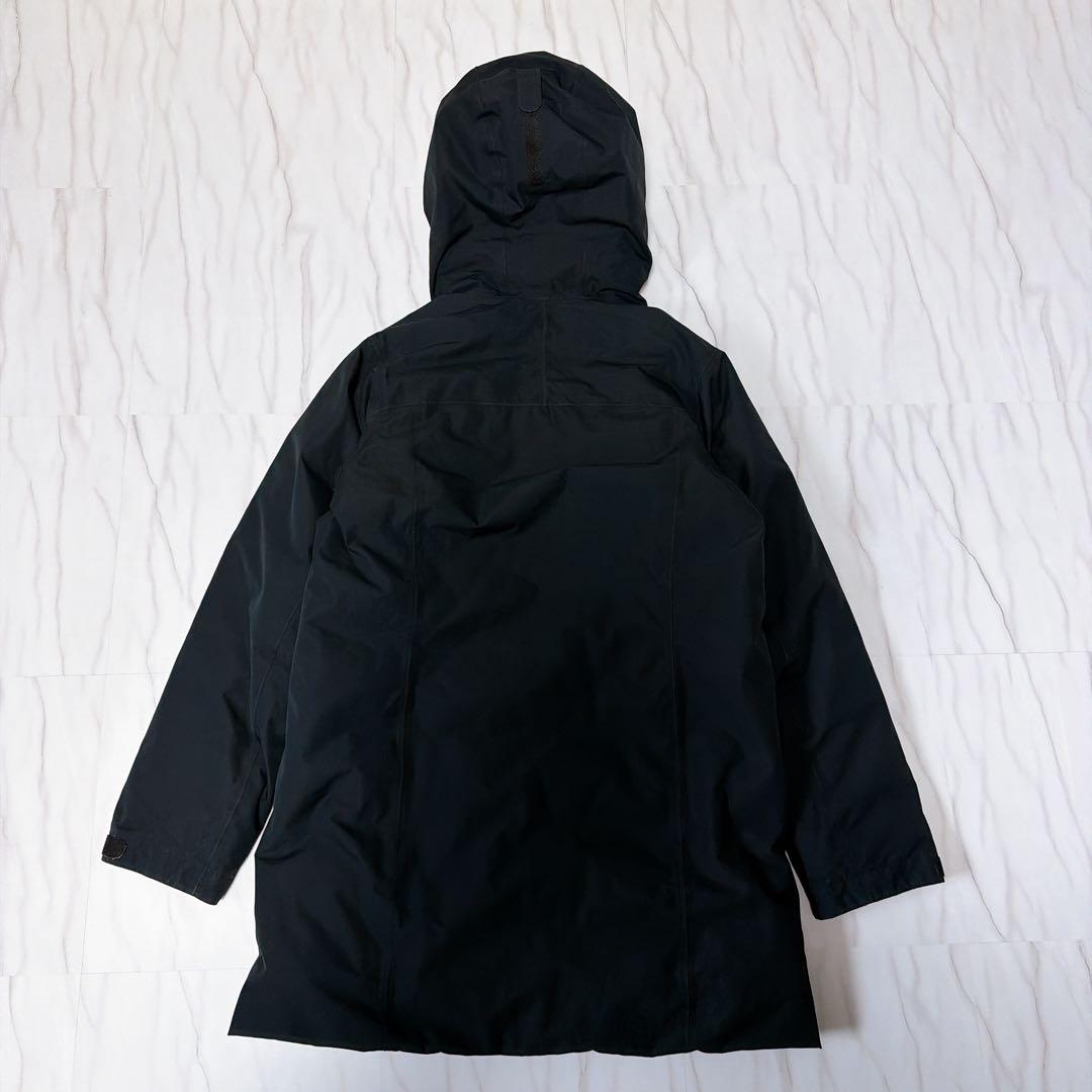 美品》モンベル ベルニナダウンコート フード ブラック レディース XL