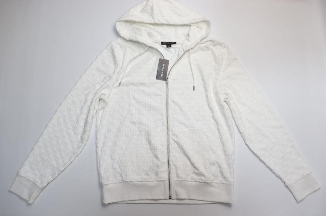 新品 マイケルコース ジャカード テリー フルジップ フーディ パーカー