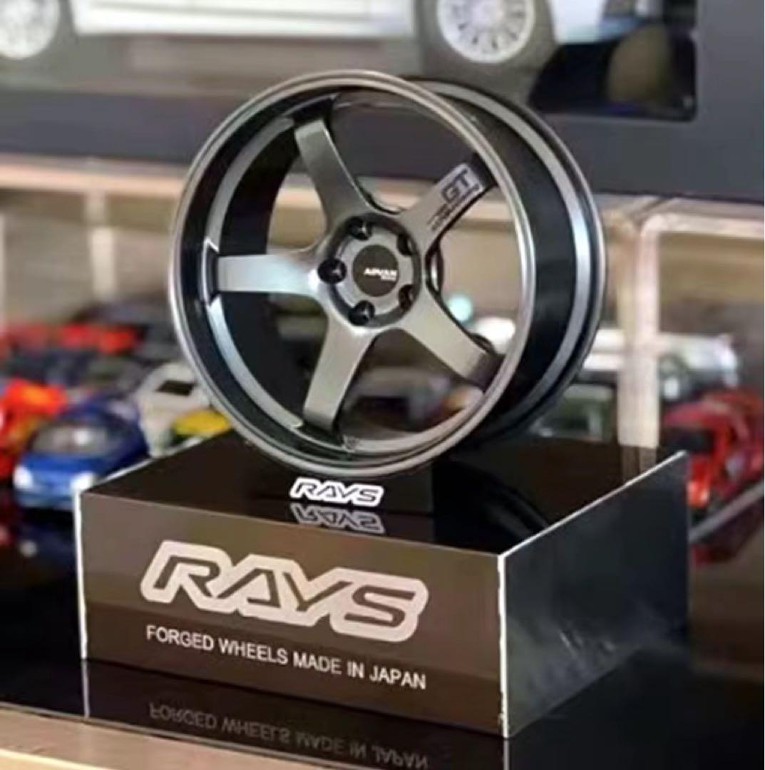 《新品》ミニチュアオブジェ レイズ RAYS TE37 ホイール ブラック黒