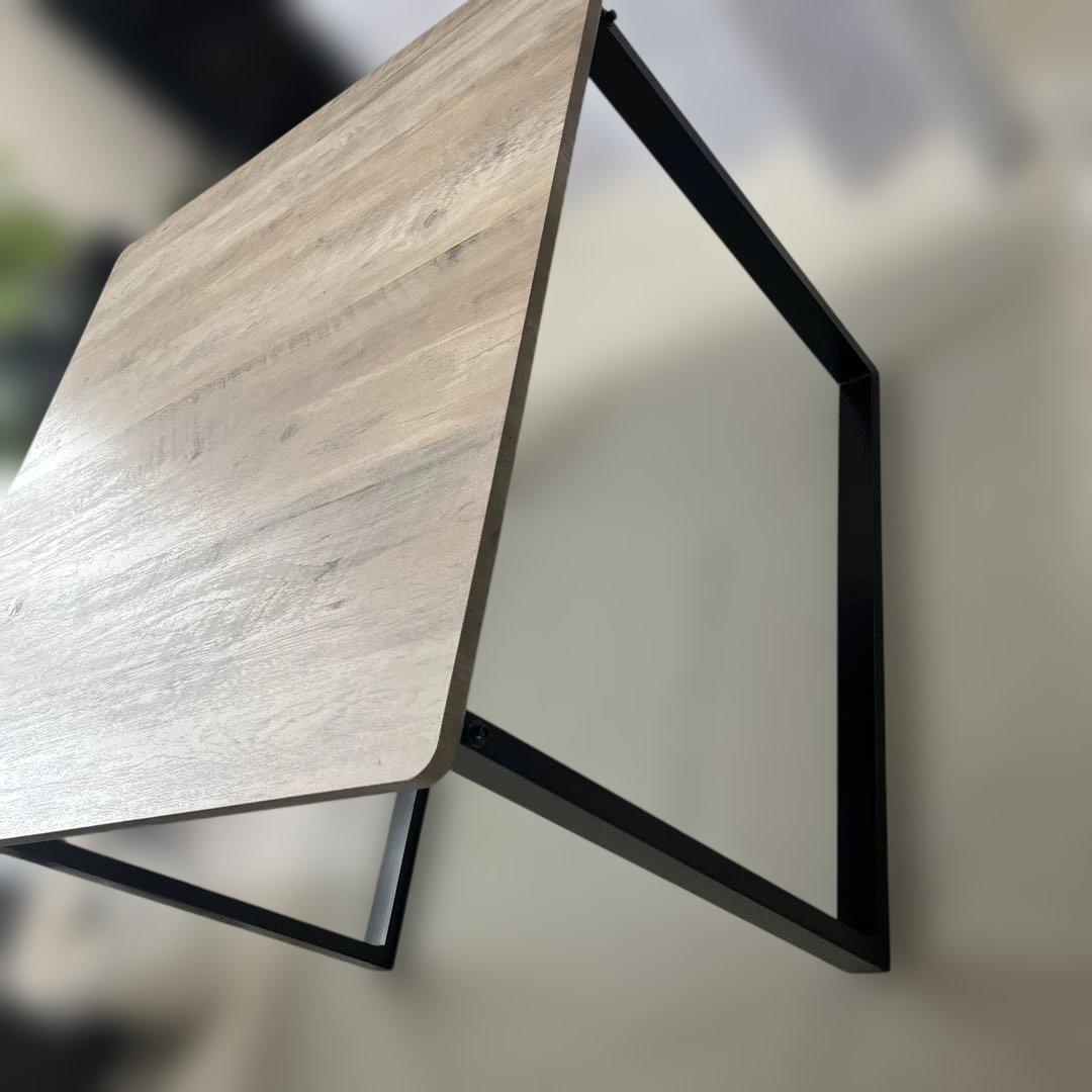 ダイニングテーブル 90スクエア アイアン脚