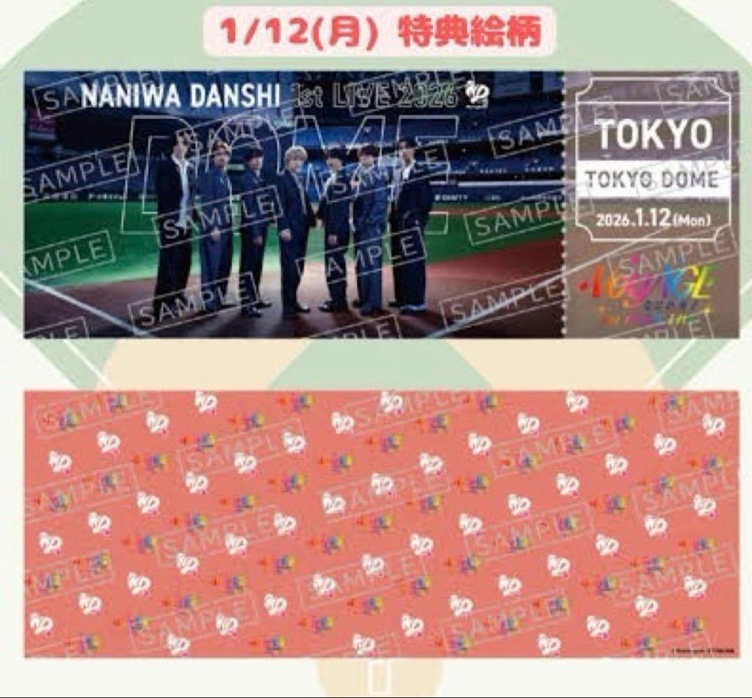 なにわ男子 チケット型カード 1/12 初日 赤 東京ドーム 西畑大吾