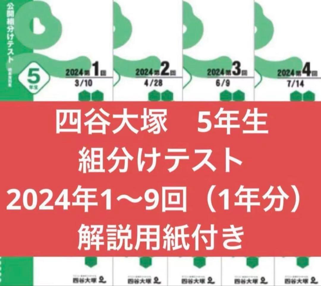 四谷大塚 5年生 組分けテスト 2024年 - メルカリ