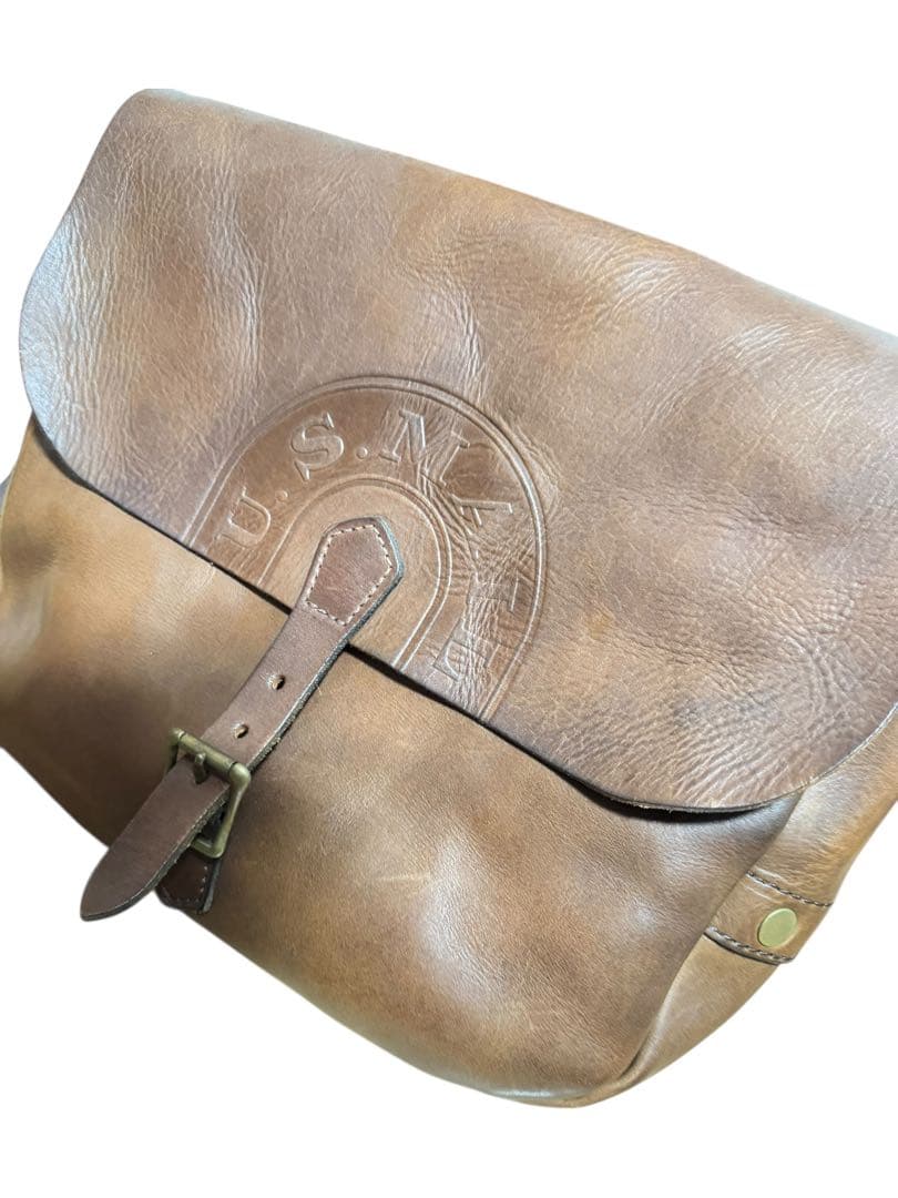 VASCO U.S.MAIL ブラウンレザー ポストマン メールバッグ