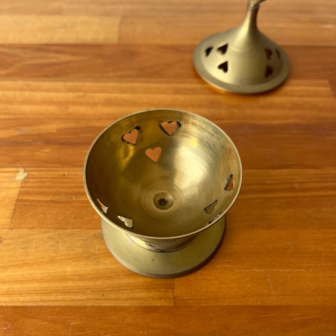 アンティーク】真鍮製 香炉 お香立て お香入れ 古道具 ブロカント