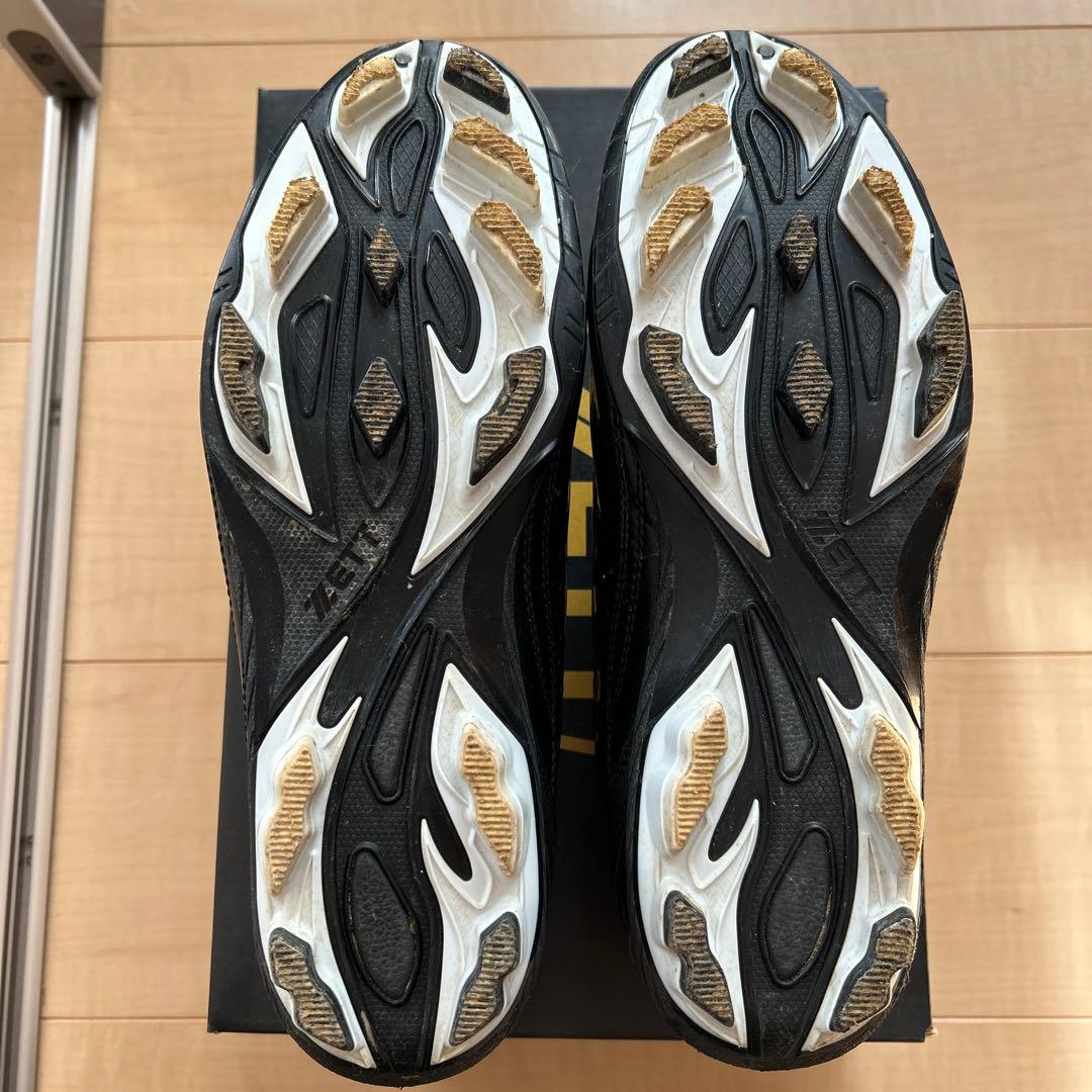 ZETT ブラックスパイクシューズ 26.5cm - メルカリ