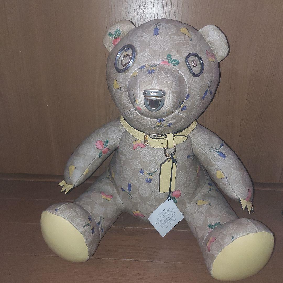 COACH くま ぬいぐるみ 春限定 ビッグぬいぐるみ もこもこ【Coach】各種 ぬいぐるみ シアリング バッグチャーム (Coach