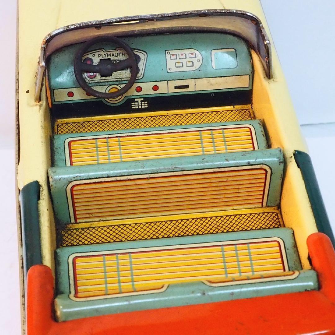 萬代屋【50s プリムス フューリー コンバーチブル白】ブリキtin【箱コピー】