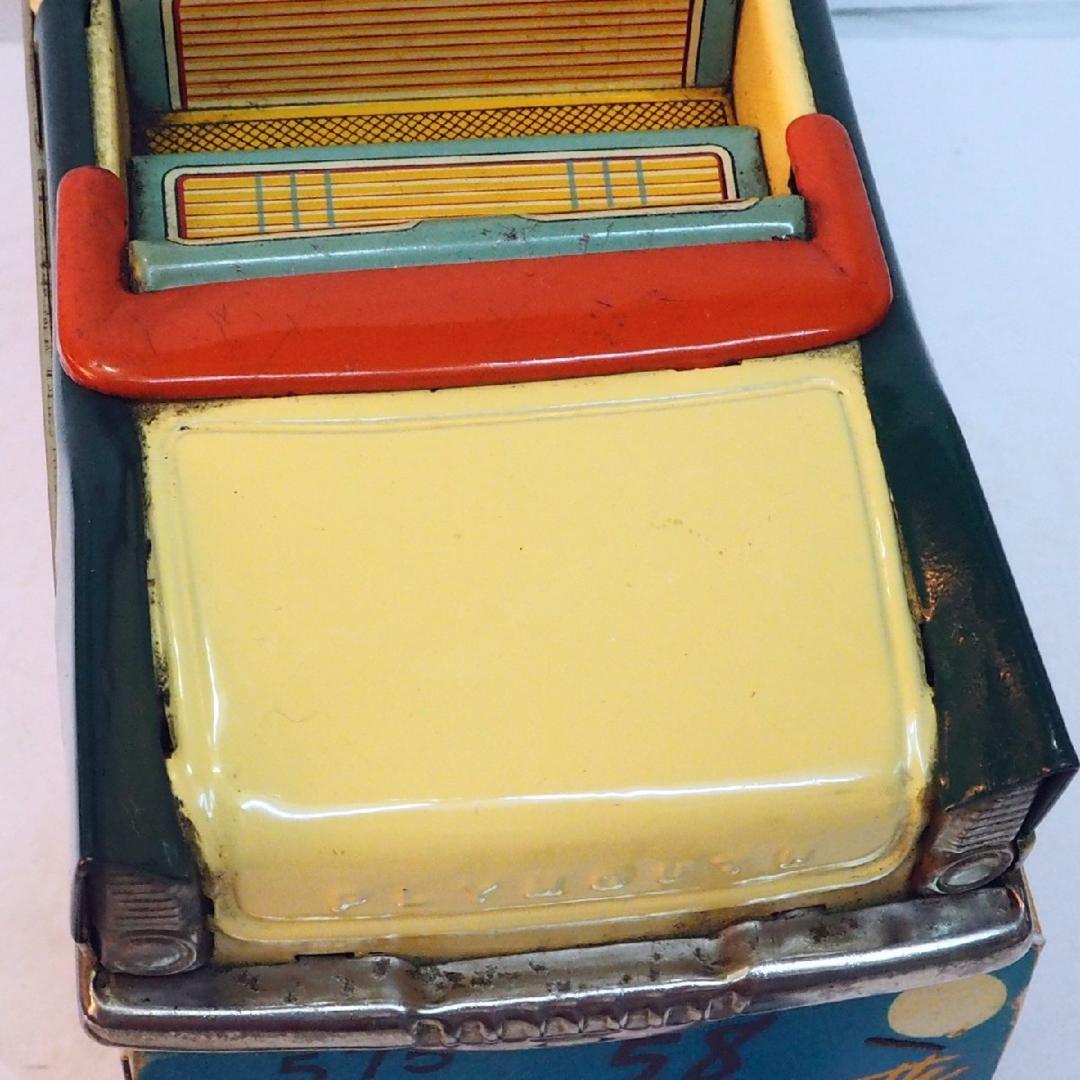 萬代屋【50s プリムス フューリー コンバーチブル白】ブリキtin【箱コピー】