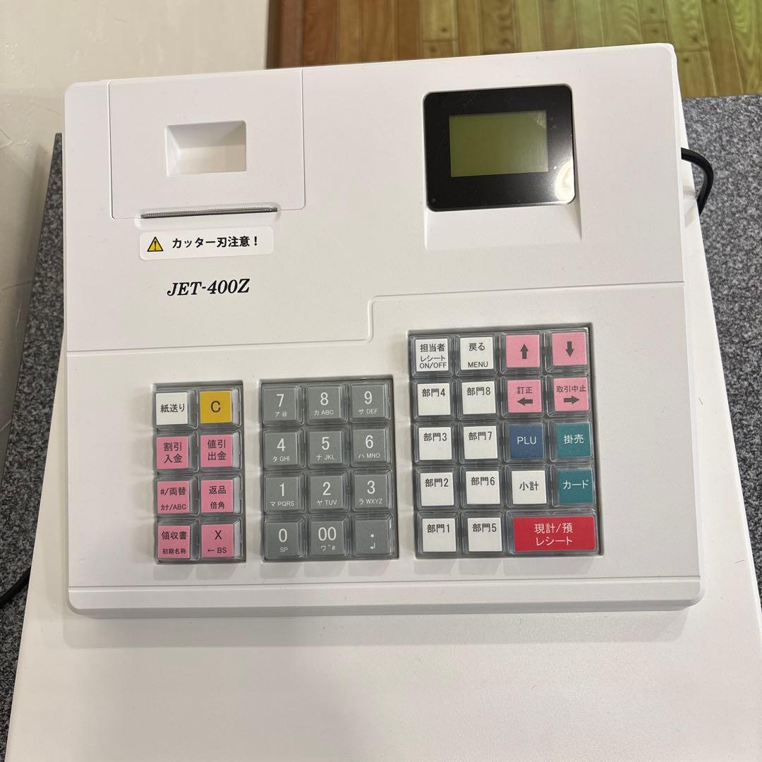 CLOVER レジスター　JET-400Z サーマルロール紙4巻付き 楽天市場】レジスター クローバー電子 JET-400Z 感熱紙タイプ 小型