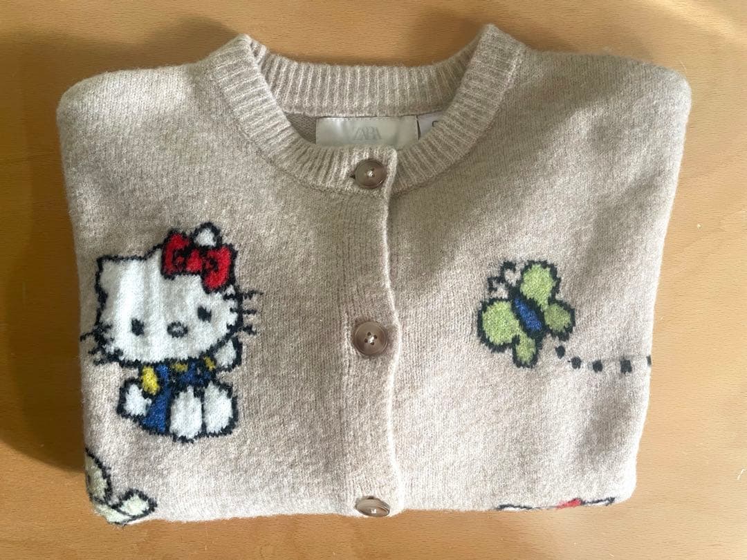 zara kidsハローキティ カーディガン131cm 8/9歳 - メルカリ