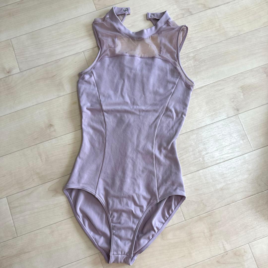 Chacott チャコット バレエ レオタード 紫 ピンク ハイネック メッシュ