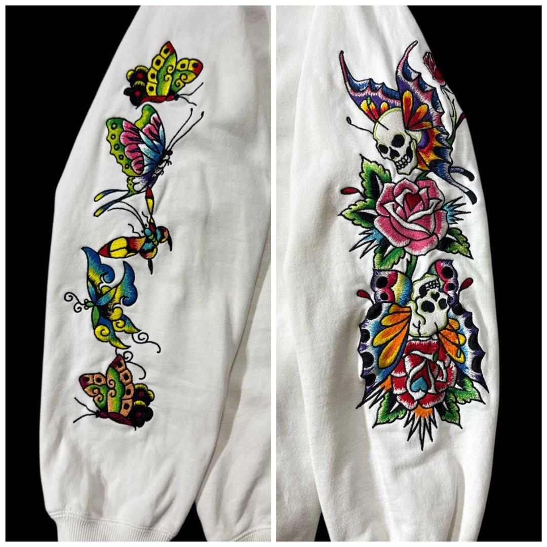 S*i様 XLARGE × EdHardy ラインストーン スウェット パーカー - メルカリ