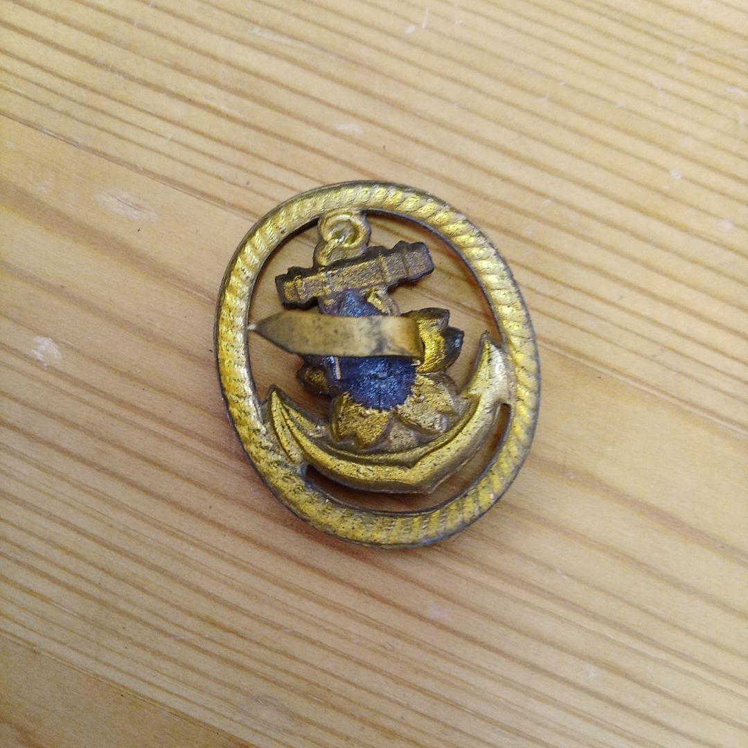 戦前 海軍 帽子 徽章 / 日本海軍兵学校 エンブレム