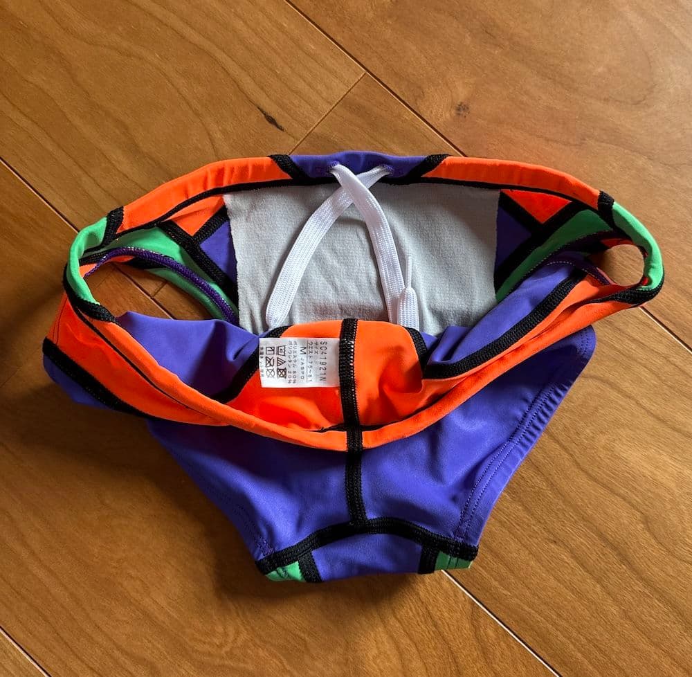 ほぼ未使用】SPEEDO ショートブーン パープル エヴァ M 光沢 競パン