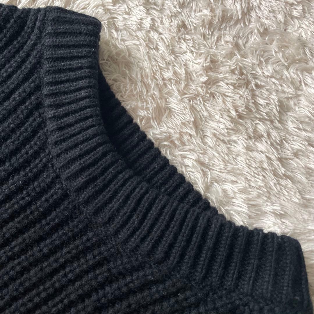 ハイク HYKE 畔編みニット カシミヤ混 M ブラック - メルカリ