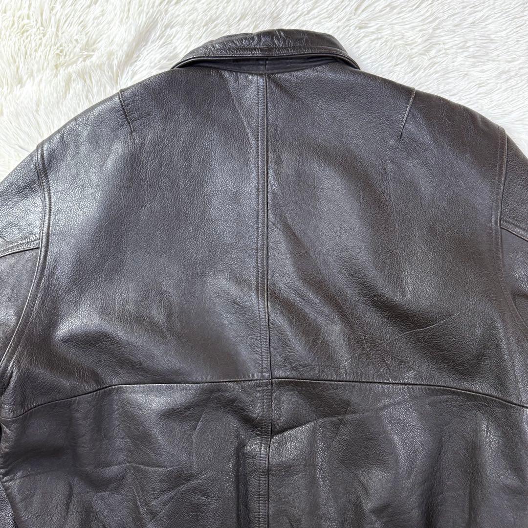 美品】90s A-2 フライトレザージャケット ダークブラウン 牛革 短丈 M