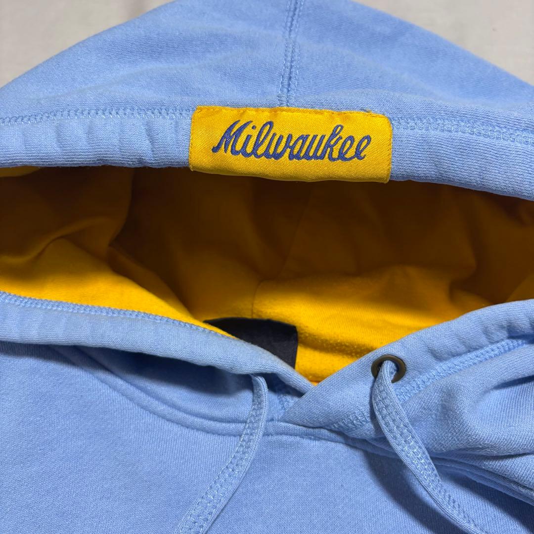 80s MLB 公式 ブリュワーズ パーカー 裏起毛 ワッペン 刺繍 - メルカリ