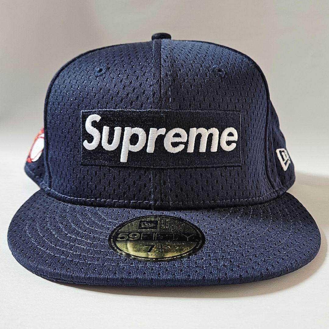 Supreme 59FIFTY ネイビーキャップ 7 1/4 - メルカリ