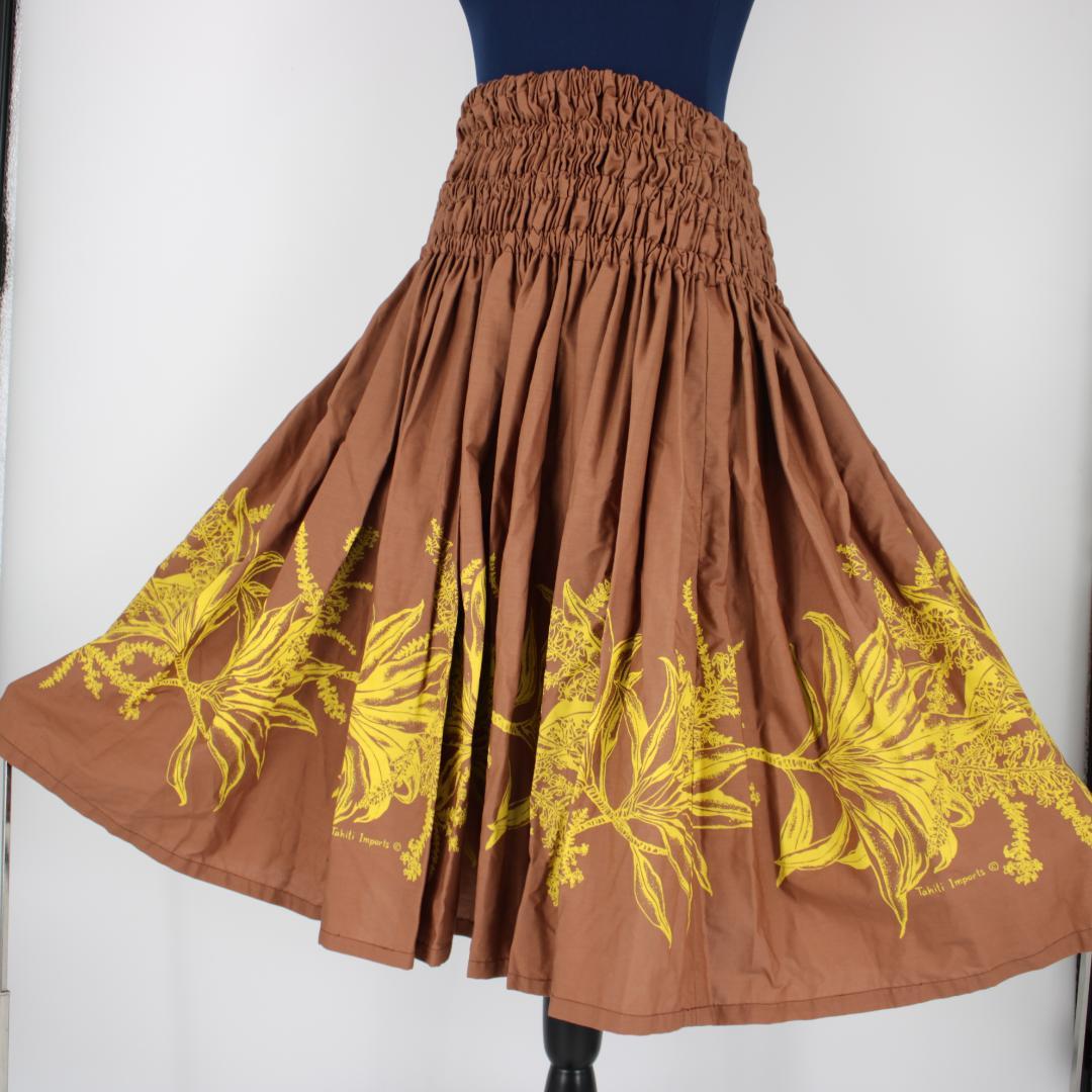 フラダンス用衣装 美品】TAHITI IMPORTS ブラウン パウスカート - メルカリ
