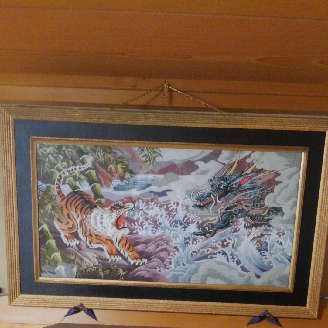 刺繍画　虎と竜(国産品で手作り) 圧巻のファンアート ドラクエ1の全モンスターを刺繍で再現｜Infoseek