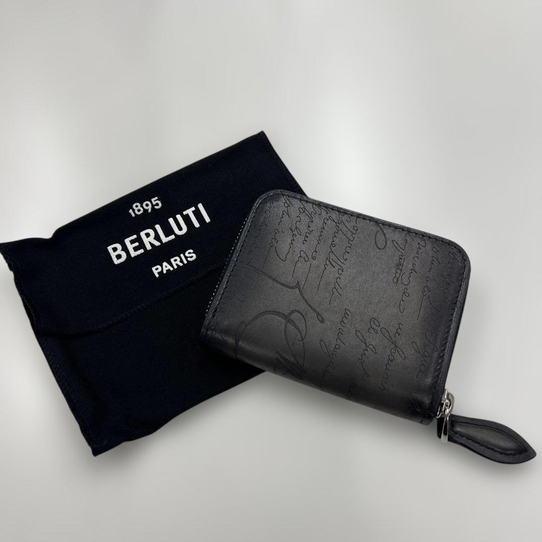 Berluti ブラックレザー ケース ベルルッティ カードケース メンズ ブランド レザー イタリア N235736