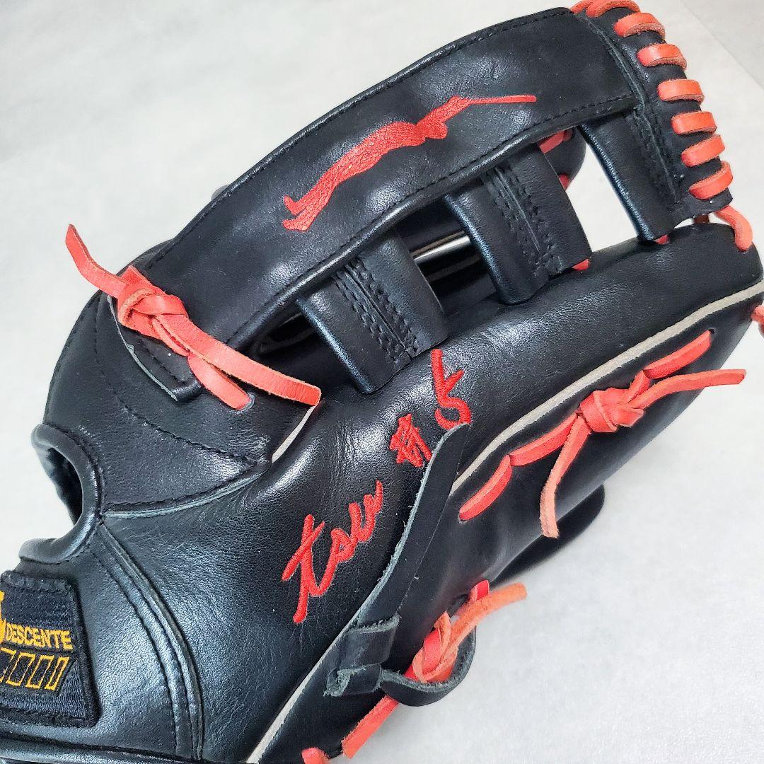 デサント 日本製 新庄剛志モデル シルエット刻印 外野用 軟式グローブ