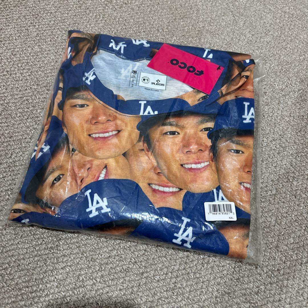 新品未使用未開封　山本由伸　Tシャツ 2XL 山本由伸 グッズ tシャツ 山本由伸グッズ ワールドシリーズ ドジャース