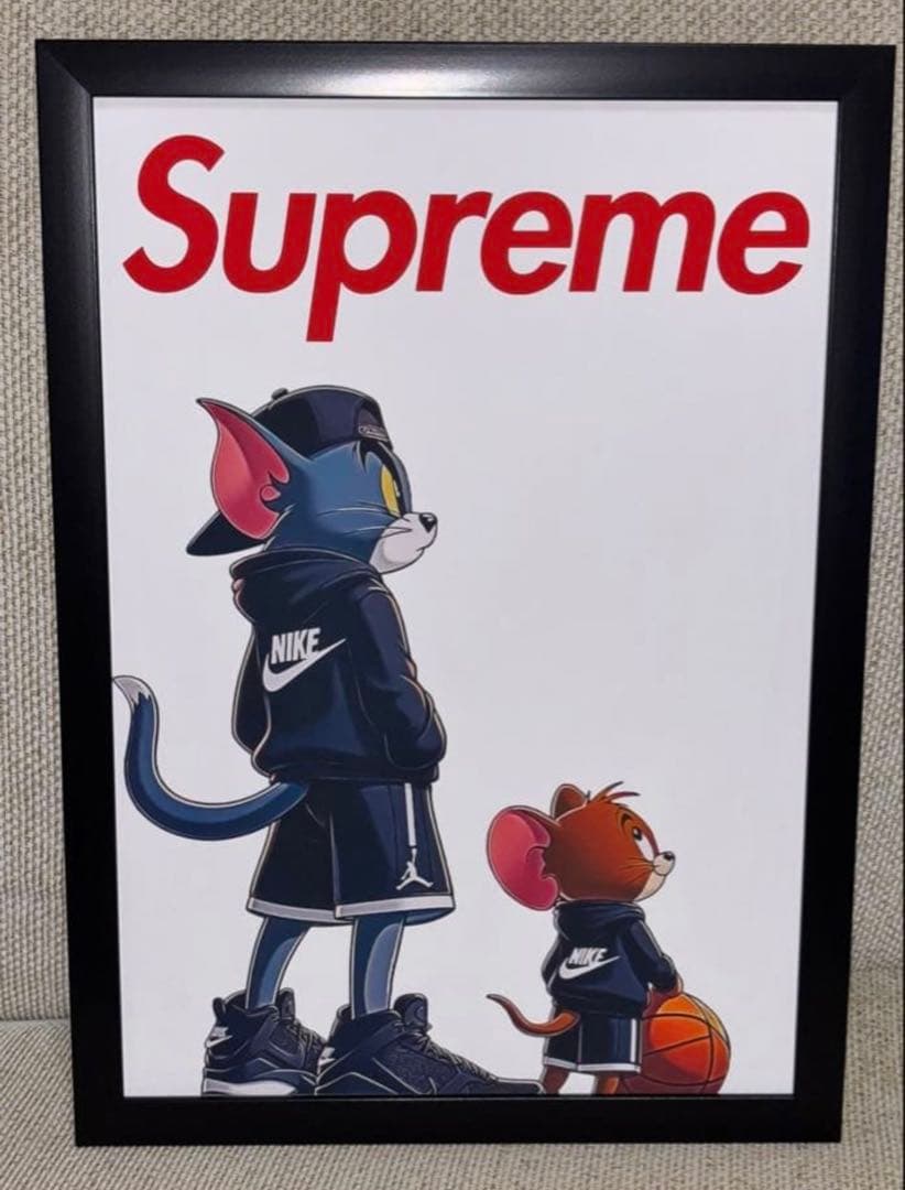 121 supreme アートポスター アメリカンレトロ 額付き A4 - メルカリ