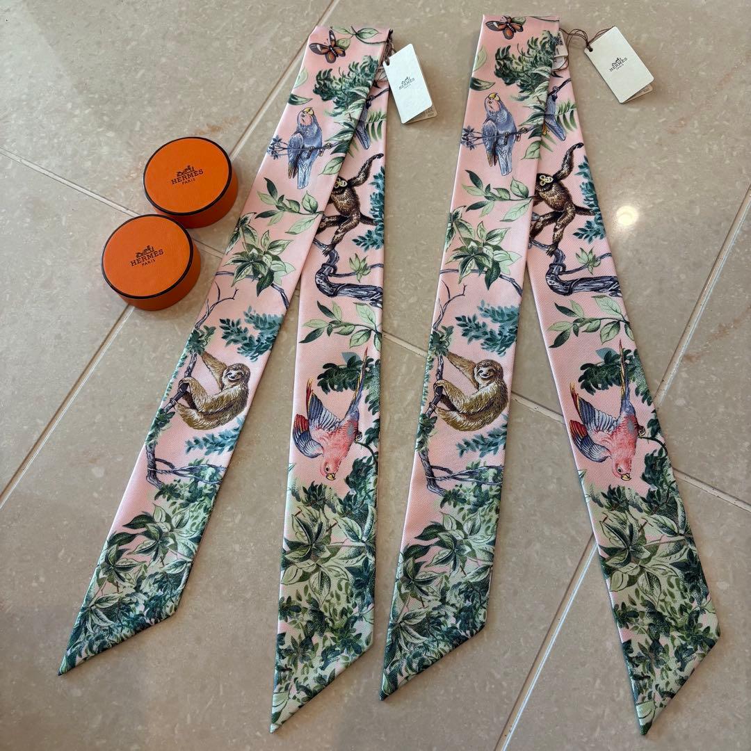 新品未使用 エルメス　ツイリー 《赤道直下》 ピンク 2026SS 新作　タグ付